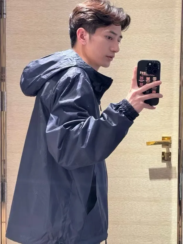 Louis Vuitton/Louis Vuitton leather stamp logo dark pattern jacquard double-sided jacket